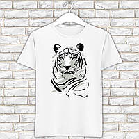 Футболка з новорічним принтом "Чорно-білий тигр" Push IT