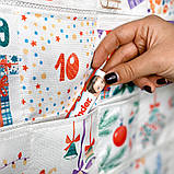 Новорічний адвент-календар з кишеньками, комплект із завданнями на 31 день, фото 3