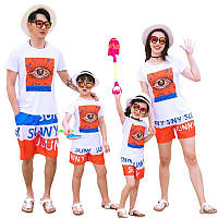 Футболки Фемілі Лук Family Look для всієї родини "Beach affectio" Push IT