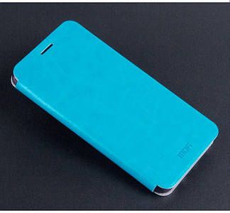 Шкіряний чохол книжка Mofi для Samsung Galaxy A5 A510f 2016 блакитний