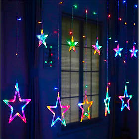 Гірлянда-бахрома (Stars) Curtain12 3м (Різнобарвна) 7637