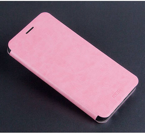 Шкіряний чохол-книжка Mofi для Samsung Galaxy A7 A710f 2016 рожевий, фото 2
