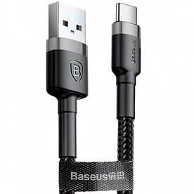 USB кабель Baseus Cafule Type-C (CATKLF-BG1) Black 1m