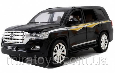 Колекційна машинка металева Toyota Land Cruiser Автопром 7690 (масштаб 1:24) Чорний