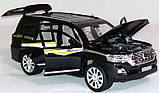 Колекційна машинка металева Toyota Land Cruiser Автопром 7690 (масштаб 1:24) Чорний, фото 4