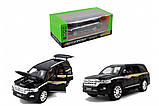 Колекційна машинка металева Toyota Land Cruiser Автопром 7690 (масштаб 1:24) Чорний, фото 6