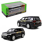 Колекційна машинка металева Toyota Land Cruiser Автопром 7690 (масштаб 1:24) Чорний, фото 7