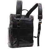 Рюкзак під рептилію шкіряний Vintage 20431 Чорний, фото 2