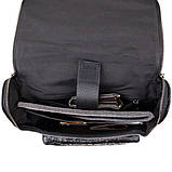 Рюкзак під рептилію шкіряний Vintage 20431 Чорний, фото 3