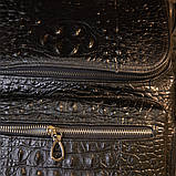 Рюкзак під рептилію шкіряний Vintage 20431 Чорний, фото 10