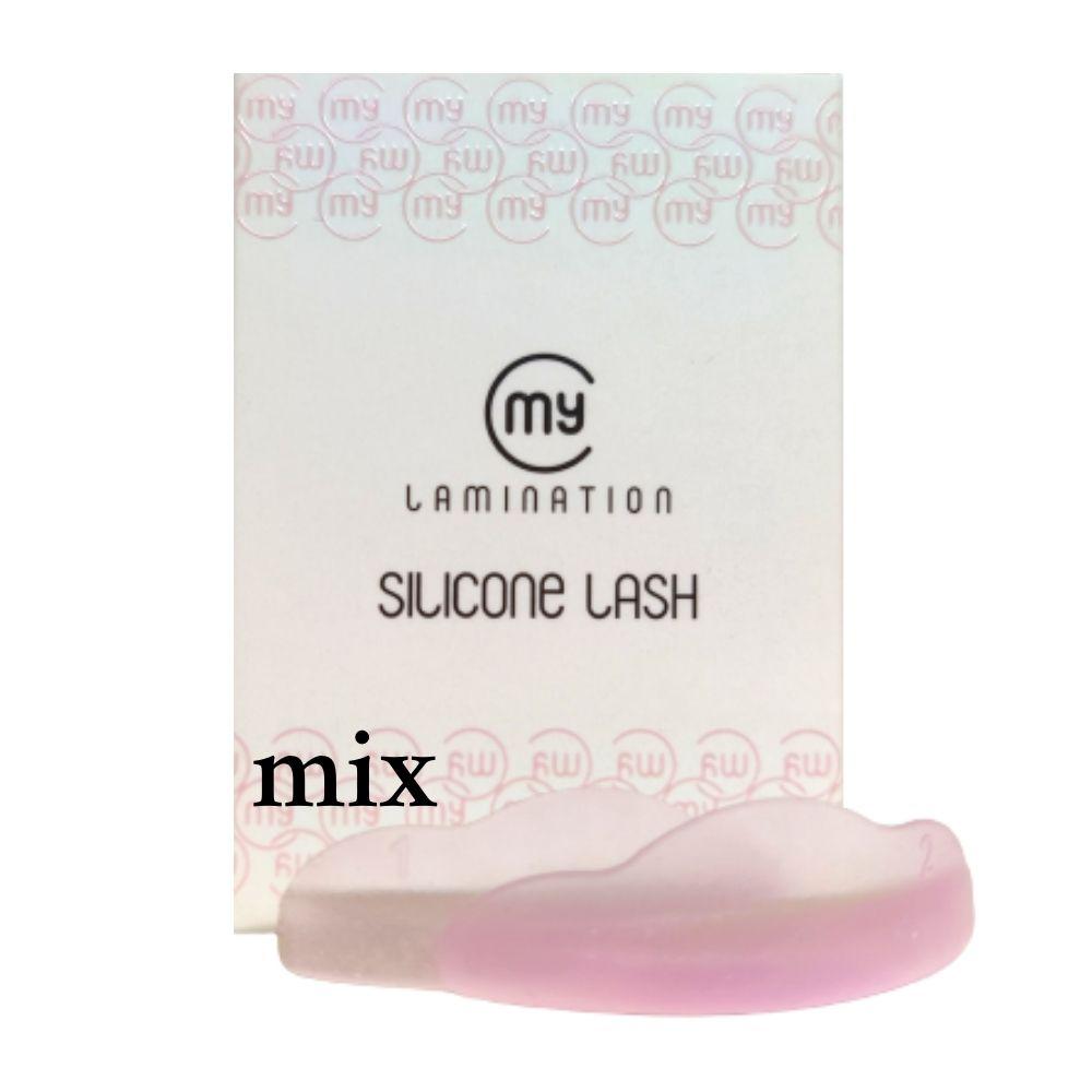Набір бігуді для ламінування вій MY LAMINATION (S,М,L,ХМ,XL) curve 5 пар (випуклі для круглого завитка), колір рожевий
