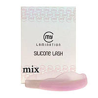 Набір бігуді для ламінування вій MY LAMINATION (S,М,L,ХМ,XL) curve 5 пар (випуклі для круглого завитка), колір рожевий