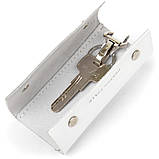 Шкіряна універсальна ключниця GRANDE PELLE 11346 Білий, фото 3