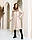 Wow!!! Двостороннє пальто єврозима з капюшоном, арт 1007, колір темно-беж/кава, фото 3