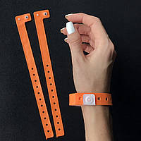 Виниловые контрольные браслеты на руку одноразовый пластиковый браслет для контроля Оранжевый