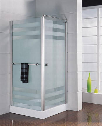 Душова кабіна квадратна BADICO SAN 1011 Fabric 100х100х195 з низьким піддоном і сифоном, фото 2