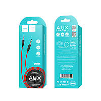 Аудіо кабель 3,5мм AUX 1m HOCO UPA11 Black/Red
