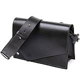 Жіноча стильна сумка з натуральної шкіри GRANDE PELLE 11434 Чорний, фото 2