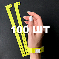 Вінілові контрольні браслети на руку одноразовий пластиковий браслет для контролю - 100 шт.