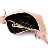 Практична шкіряна жіноча поясна сумка GRANDE PELLE 11359 Рожевий, фото 3