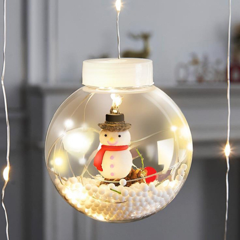 Гірлянда Xmas WW-1 Copper curtain ball lamp 7258 Сніговик, теплий білий світ