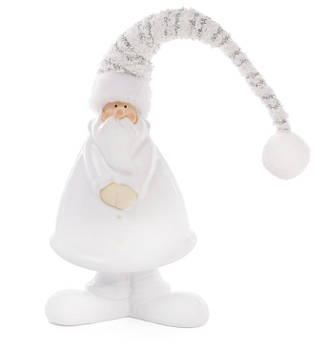 Керамічна фігурка "Білий Санта" з м'яким ковпаком, розмір 25 см