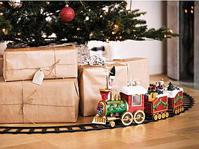 Рождественский поезд • Полярный экспресс • Железная дорога • Рождественское украшение домовичок техно
