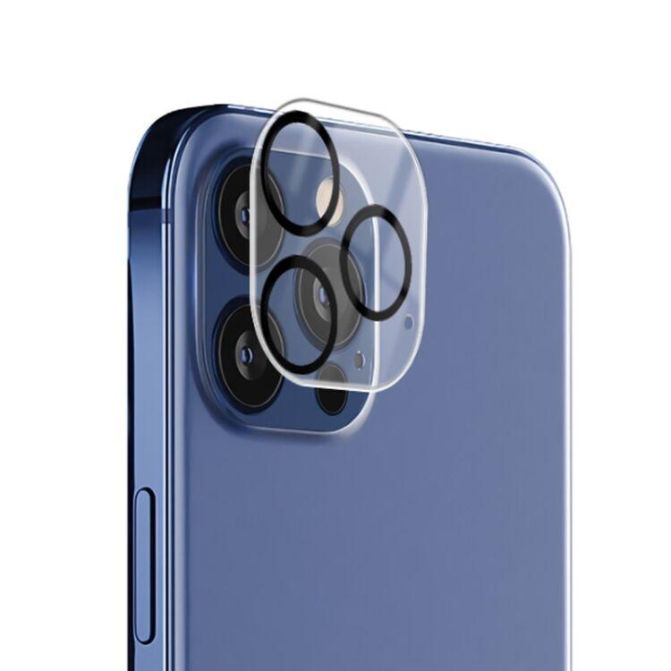 Захисне скло на камеру для iPhone 12 Pro Max прозоре з обідком