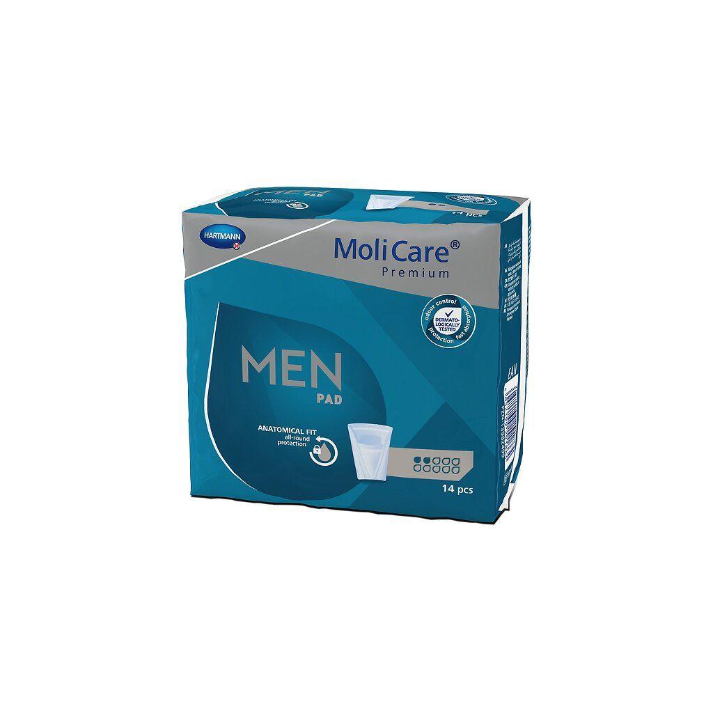 Прокладки урологічні для чоловіків у формі кишені MoliCare® MEN PAD 2 краплі 14шт/уп, фото 1