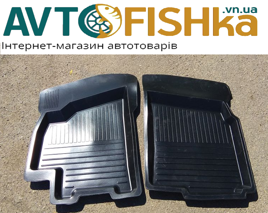 Килимки салону гумові LANOS "Україна" (високий борт) передні, фото 1