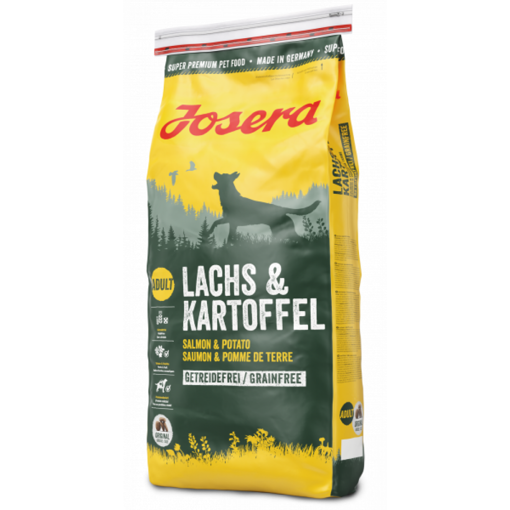 Сухий беззерновий корм Josera Lachs and Kartoffel для літніх собак з лососем і картоплею 12.5 КГ