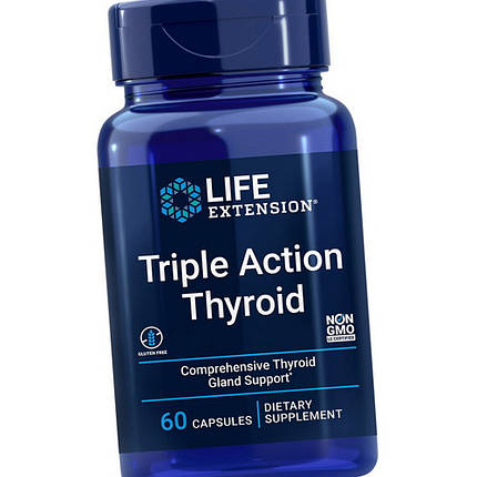 Підтримка щитоподібної Заліза Life Extension Triple Action Thyroid 60 caps, фото 3