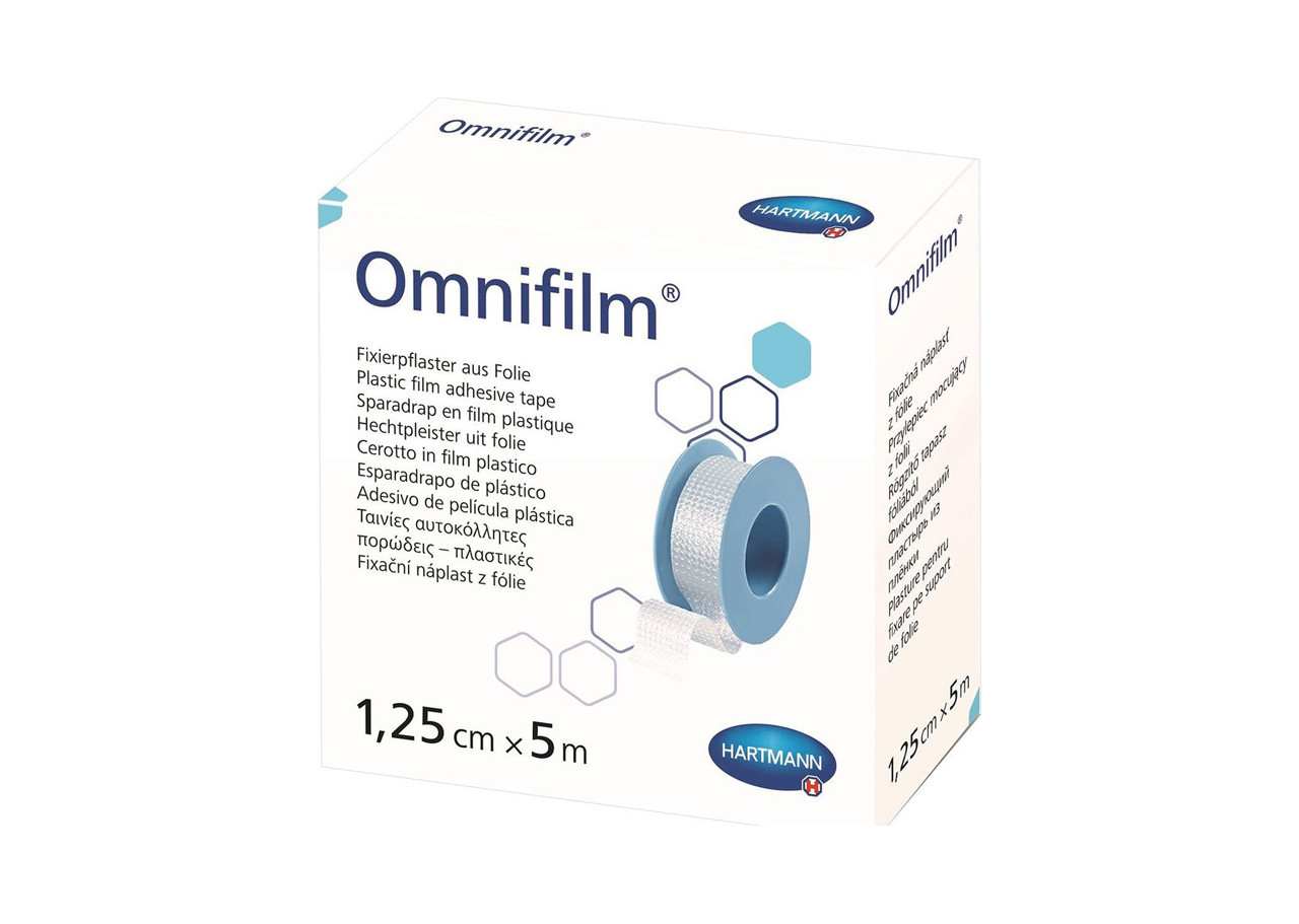 Пластир фіксуючий із прозорої плівки Omnifilm 1,25см х 5м