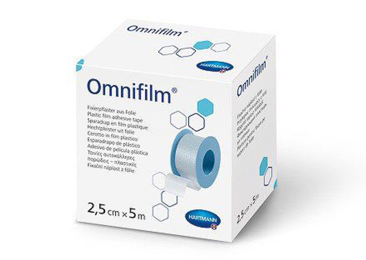 Omnifilm 2,5 см х 5м - фіксуючий Пластир із прозорою плівки 1 шт