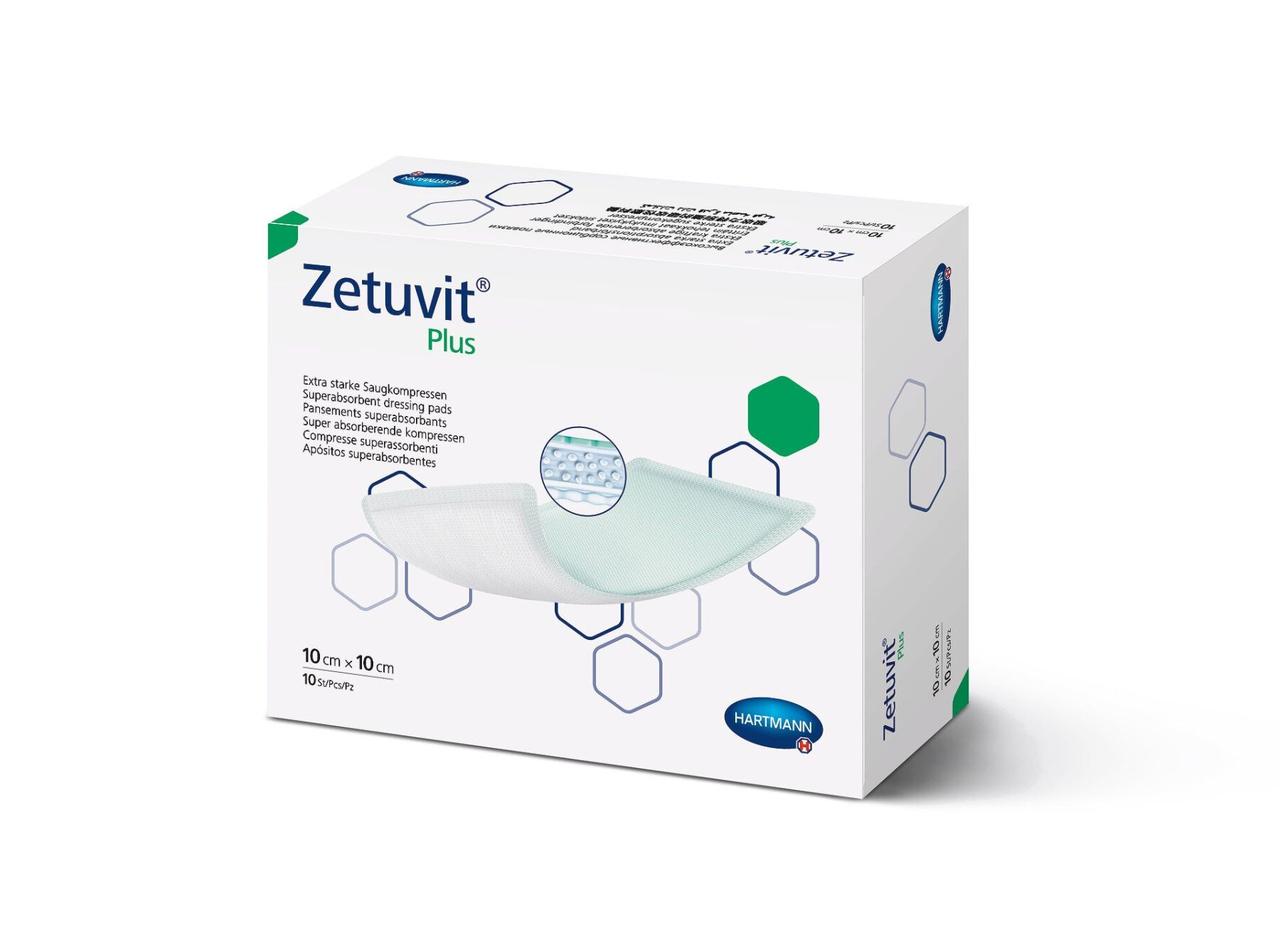 Пов'язка сорбційна Zetuvit Plus 10см х 10см, 1шт.