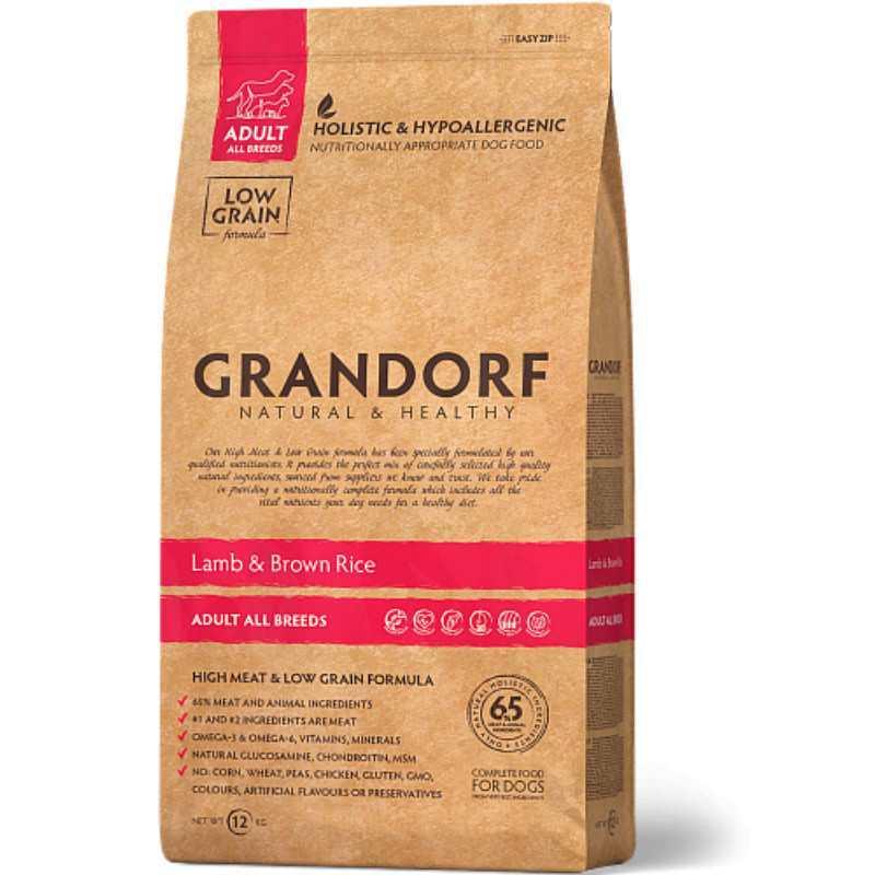 Сухий корм для собак всых порід Grandorf (Грандорф) Lamb & Brown Rice Adult All Breeds з ягням та рисом 12 кг