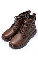 Женские коричневые кожаные ботинки Juvkel 40