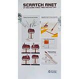 Швабра та Відро Scratch Cleaning Mop зі складаною ручкою та системою віджимання насадки мікрофібри 4,5 л Молочний беж, фото 8