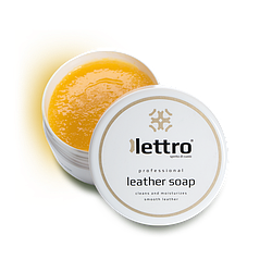 Професійне мило з гліцерином для чищення шкіри Lettro leather soap 100 мл