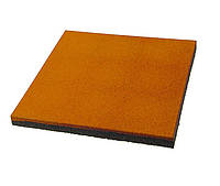 Резиновая плитка тротуарная оранжевая 30 мм, резиновые плитки для детских и спортивных площадок