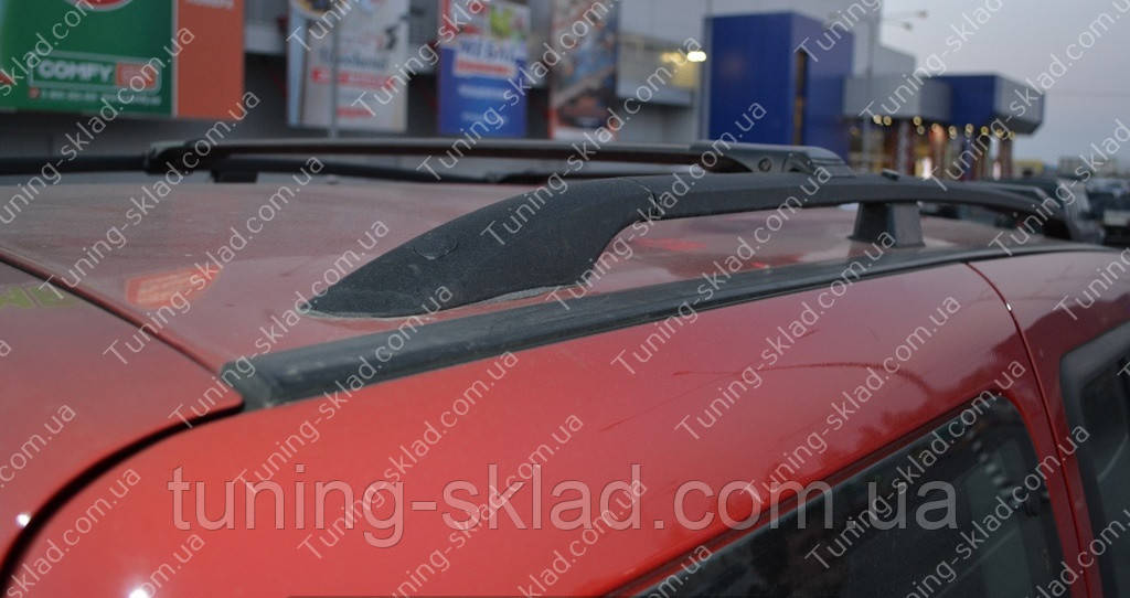 Рейлинги на крышу Фиат Добло 1 (продольные рейлинги Fiat Doblo 1 концевик.сталь) - фото 3 - id-p158463453