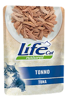Консерва для котів класу холистик LifeCat tuna 70g,ЛайфКет 70гр Тунець