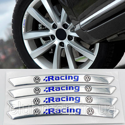 Наклейки на колеса VW (Фольцваген) Racing Хром, фото 1