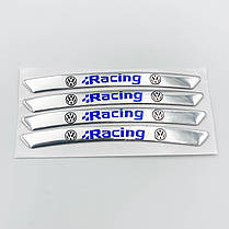 Наклейки на колеса VW (Фольцваген) Racing Хром, фото 3