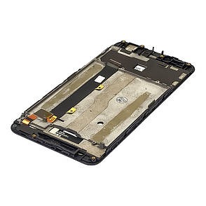 Дисплей (lcd екран) для ZTE Blade A610/ V6 Max з чорним тачскріном і корпусних рамкою, фото 2