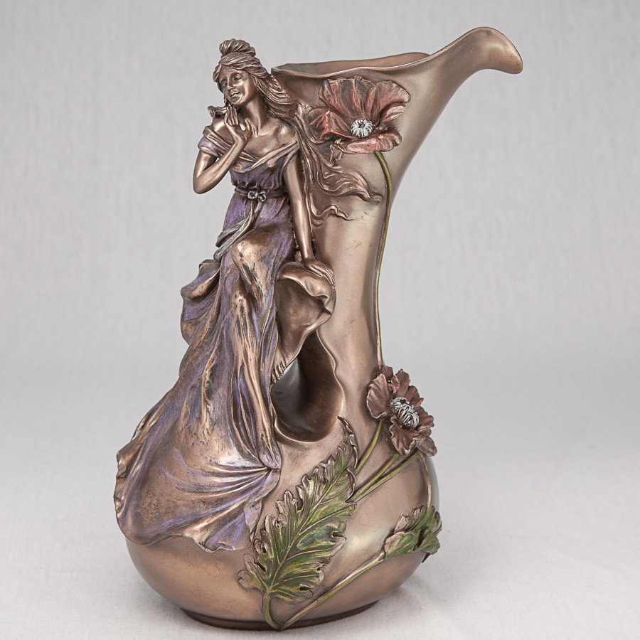 Ваза Veronese Дівчина в маках 34 см 10037
