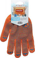 Рабочие перчатки оранжевого цвета с ПВХ точкой Reis RT2148-1-OR (siz-001) 10
