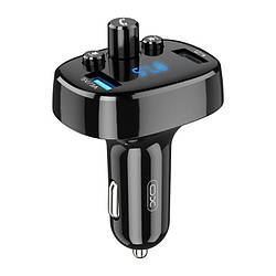 Автомобільний FM-Трансмітер модулятор в машину Bluetooth FM Transmitter XO BCC03 |2USB 3.1A 18W| Чорний