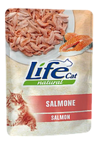 Консерва для кішок класу холістик LifeCat Salmon 70g,ЛайфКет 70 г Лосось