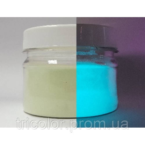 Люмінесцентний пігмент Люмінофор синій Tricolor 100-120 мікрон